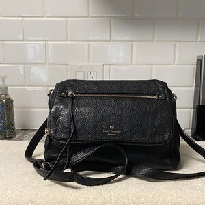 Kate Spade Black Pebbled Leather Crossbody Bag